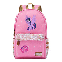 Pony Unicorn Youth Student School Bag Fragmented Canvas Girl Backpack