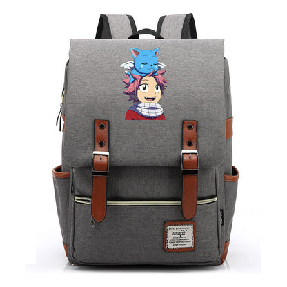 Printed Schoolbag Leisure Belt Buckle Classic Backpack For Young Students