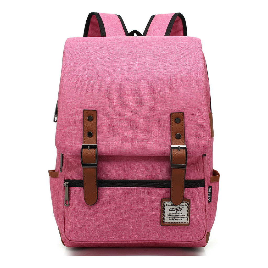 Printed Teenage Student Backpack For Men And Women With Casual Belt Buckle Classic Backpack
