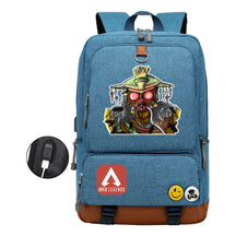 Apex Hero Print Usb Youth School Bag Leisure Travel Backpack
