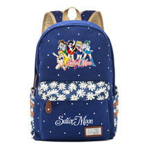 Anime Beauty Girl Warrior Youth School Bag Fragmented Flower Leisure Backpack
