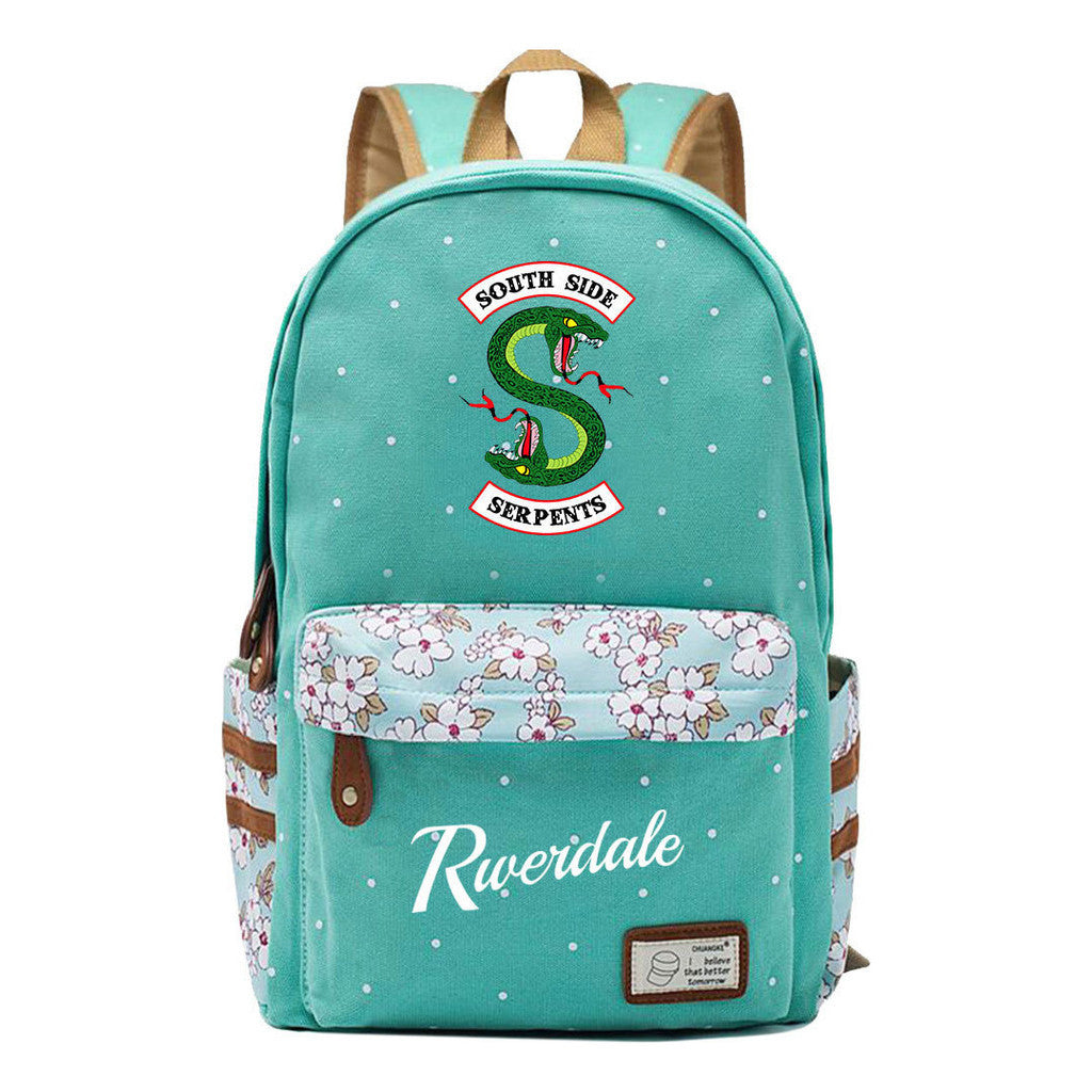 Valley Town Printed Student School Bag Fashion Leisure Backpack