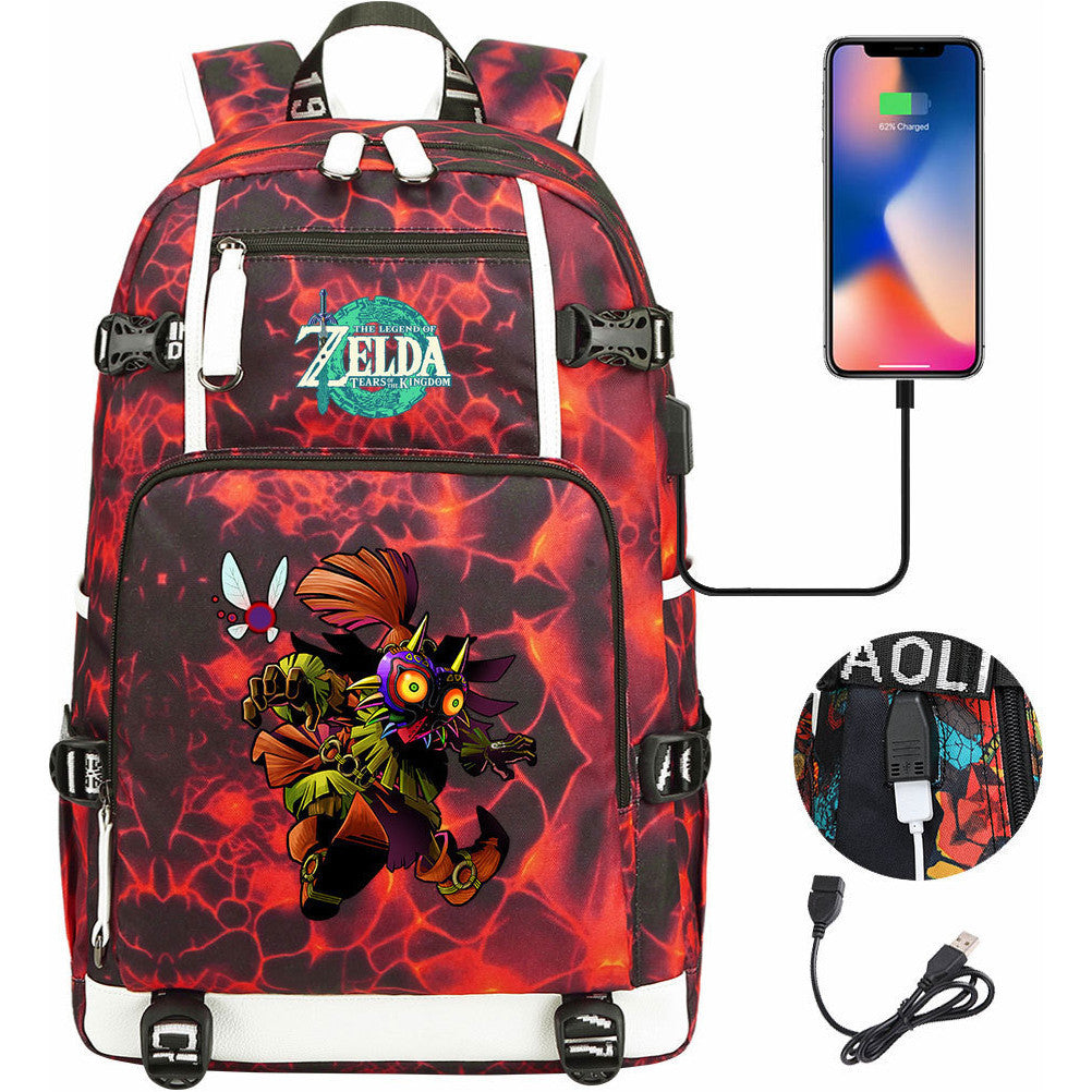 Printed Backpack For Men And Women With Large Capacity Leisure Travel Backpack