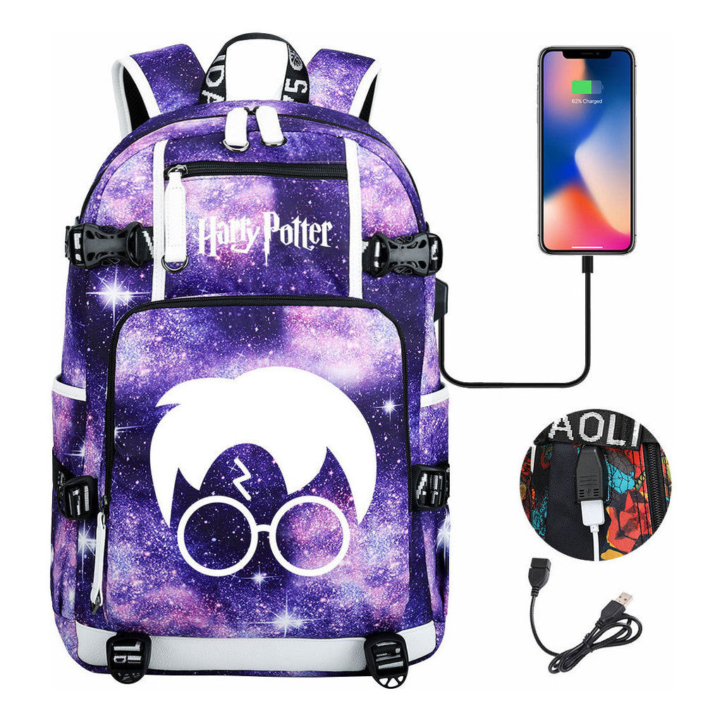 Magic School Usb Youth Student Backpack For Men And Women Leisure Travel Backpack