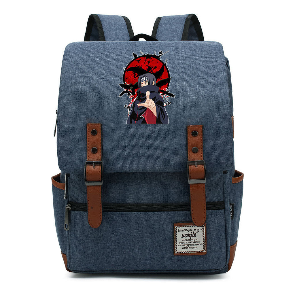Naruto Printed Student Backpack For Men And Women, Casual Belt Buckle, Classic Backpack