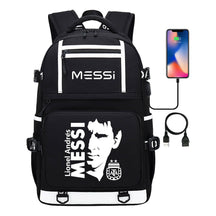 Sports Football Star Printed Usb Youth Student Backpack, Men's And Women's Backpack, Leisure Travel Bag
