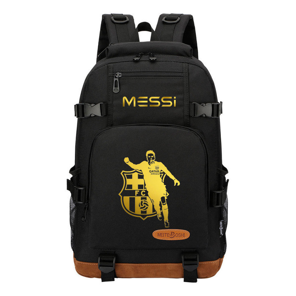 Hot Stamping Sports Football Star Printed Student Backpack For Men And Women's Backpacks
