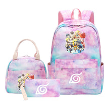 Naruto Student Girl Backpack Lunch Bag Three Piece Set Backpack Set