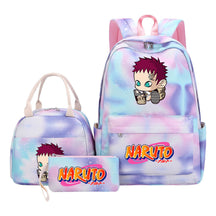 Naruto Teenage Student Girls School Bag Lunch Bag Three Piece Set Backpack Set