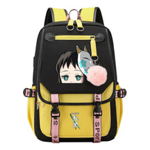 Cartoon Fashion Usb Youth School Bag For Boys And Girls Casual Ribbon Flip Backpack