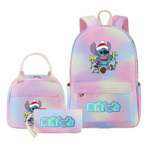Interstellar Baby Stitch Youth Student Girls School Bag Lunch Bag Three Piece Set Backpack Set