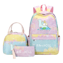 Game Corner Biology Youth Student Girls School Bag Lunch Bag Three Piece Set Backpack Set