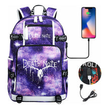 Death Note Usb Youth Student Backpack Leisure Travel Backpack