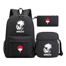 Anime Naruto Starry Sky Youth School Bag Three Piece Set For Men And Women Backpack Set