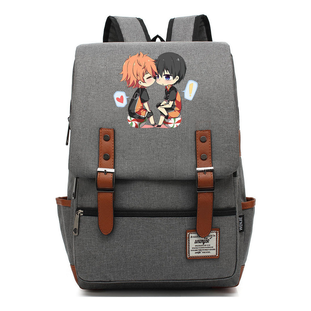 Volleyball Youth Printed Student School Bag Casual Belt Buckle Classic Backpack