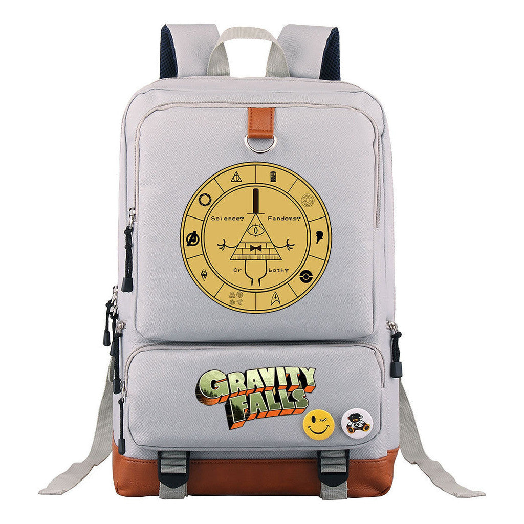 Strange Town Youth Student School Bag Large Capacity Travel Bag Men's And Women's Backpack
