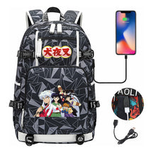 Anime Dog Yaksha Usb Earbuds Youth Student Backpack Travel Backpack