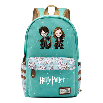 School Of Magic School Teen School Bag Floral Canvas Girl Backpack