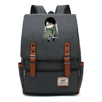 The Giant Of Manga Attack Printed Teenage Student Backpack For Men And Women With Casual Belt Buckle Classic Backpack 43*29*13.5cm