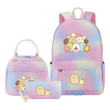 Corner Biology Student School Bag Lunch Bag Three Piece Set Backpack Set