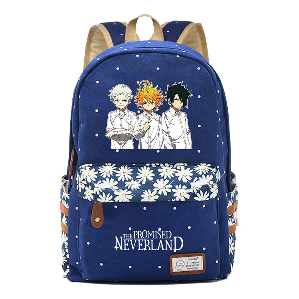 Promised Dream Island Printed Student Backpack, Floral Casual Backpack