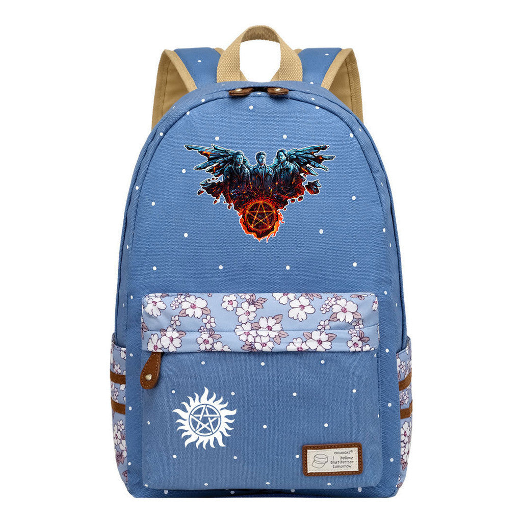 Evil Power Printed Student School Bag Fashion Casual Backpack