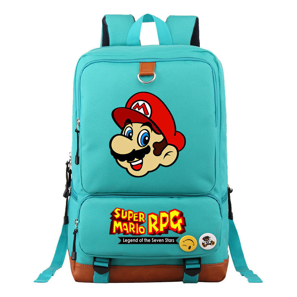 Super Mario Print Youth Student Backpack, Travel Bag, Men's And Women's Backpack