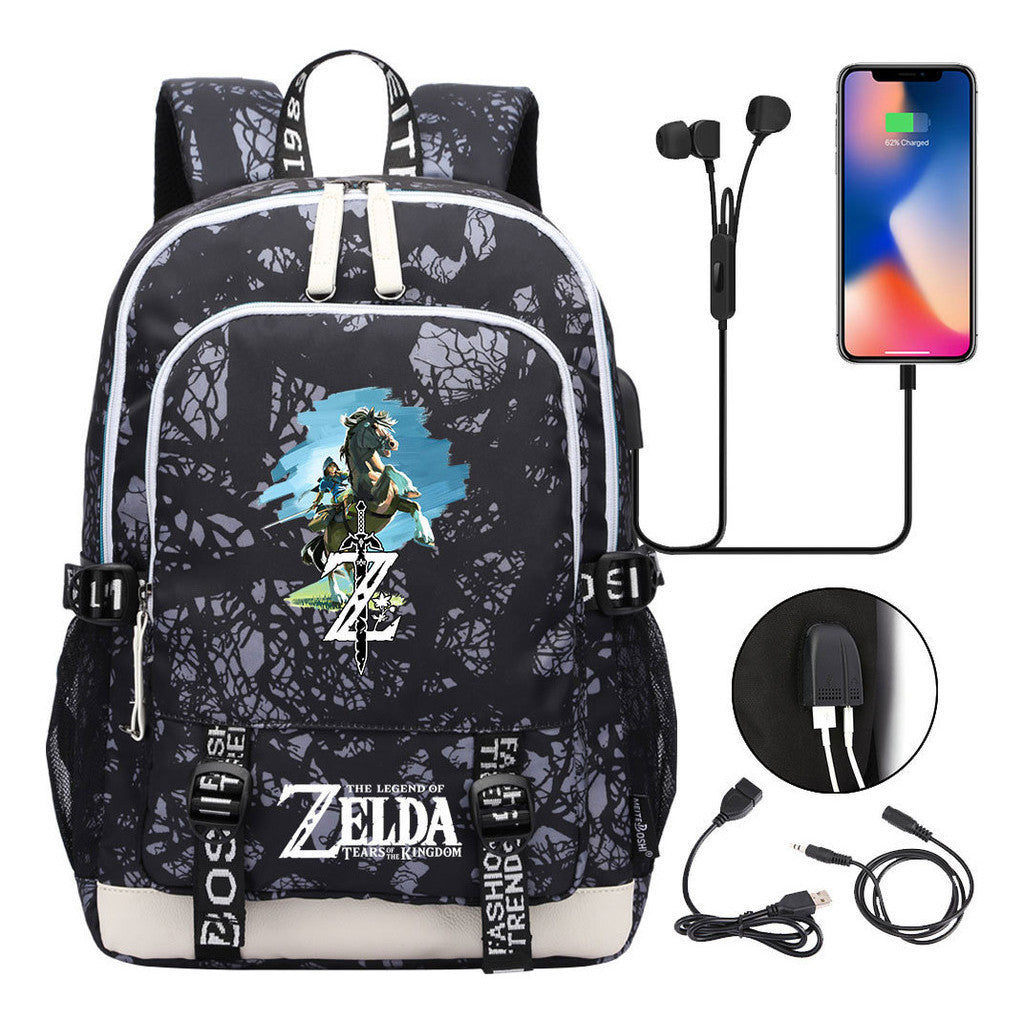 Usb Youth Student Backpack For Men And Women's Leisure Sports Backpack