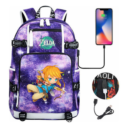 Printed Teenage Student Backpack For Men And Women With Backpacks
