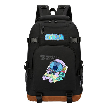 Anime Star Baby Stitch Printed Youth Backpack For Men And Women's Leisure Travel Backpack