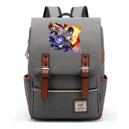 Naruto Printed Student Backpack For Men And Women, Casual Belt Buckle, Classic Backpack