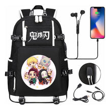 Printed Usb Large Capacity Student Backpack For Leisure Travel Backpack