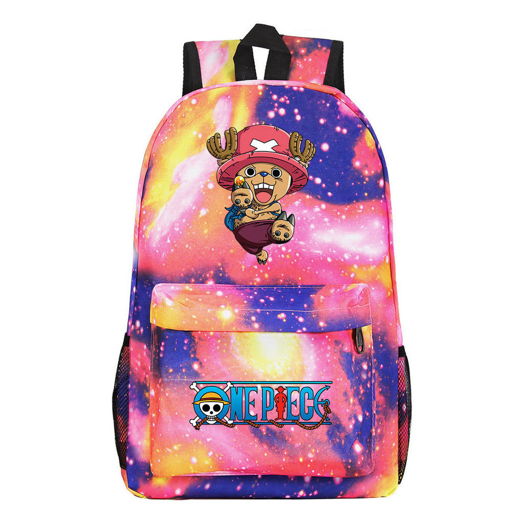 Anime One Piece Print Joba Youth School Bag Men's And Women's Leisure Backpack