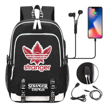 Strange Story Printed Usb Youth Student Backpack For Men And Women's Leisure Travel Backpack