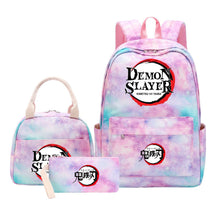 Cartoon Fashion Student Girls School Bag Lunch Bag Three Piece Set Backpack Set