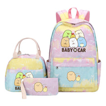 Game Corner Biology Youth Student Girls School Bag Lunch Bag Three Piece Set Backpack Set