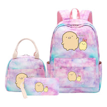 Game Corner Biology Youth Student Girls School Bag Lunch Bag Three Piece Set Backpack Set
