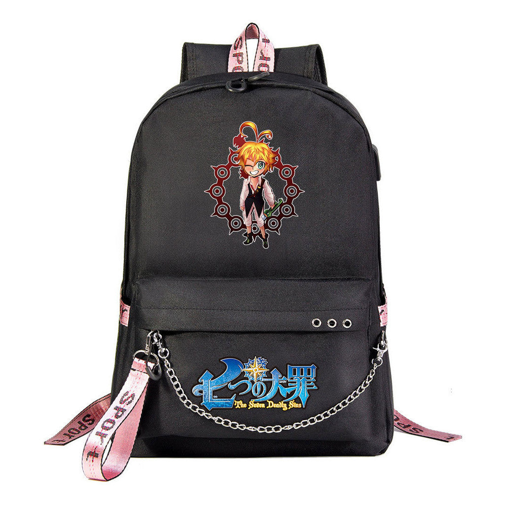 Usb Youth Student Backpack For Boys And Girls Leisure Travel Backpack