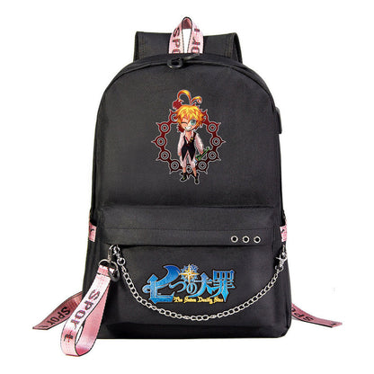 Usb Youth Student Backpack For Boys And Girls Leisure Travel Backpack
