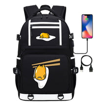 Cartoon Comics Lazy Egg Usb Youth Student Backpack Boys And Girls Backpack Leisure Travel Bag