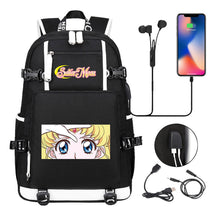 Beautiful Girl Warrior Usb Youth Student School Bag Travel Backpack