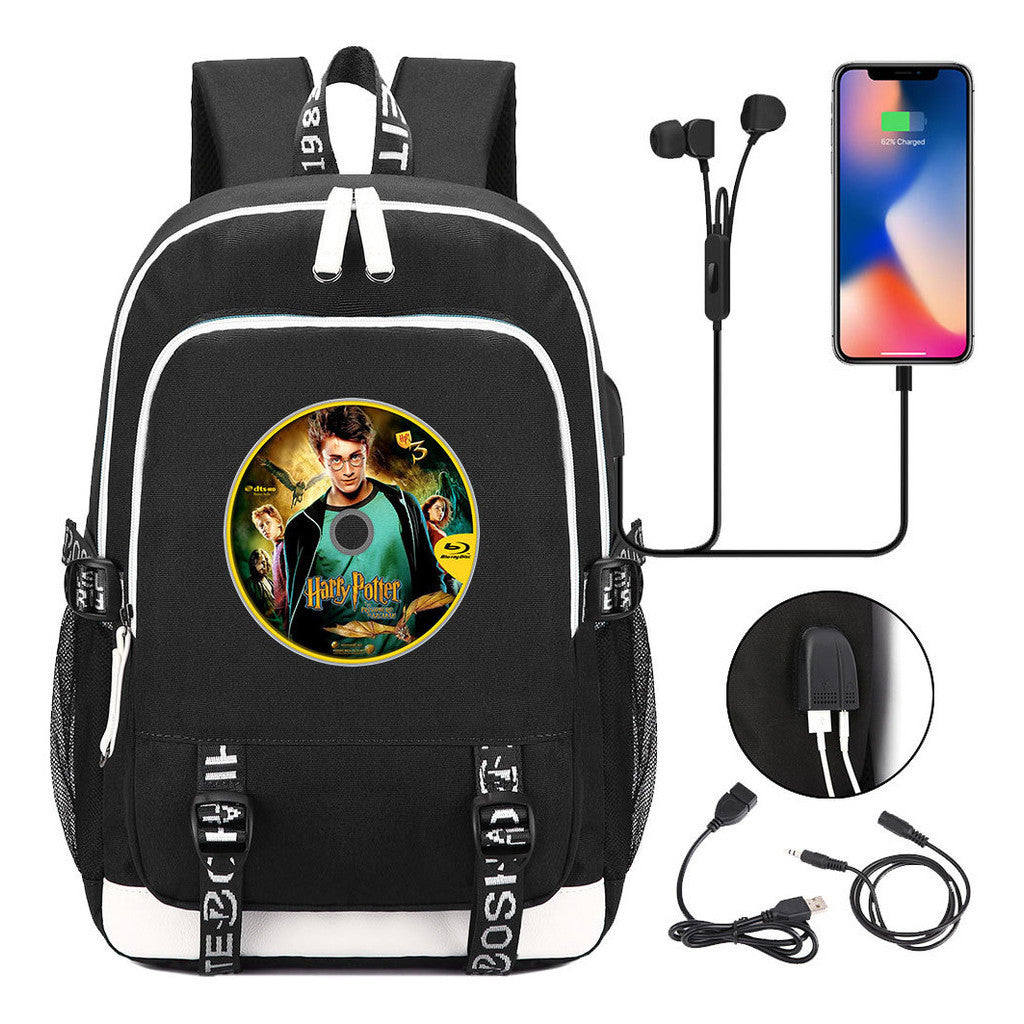 Magic School Youth Student Backpack Usb Men's And Women's Leisure Backpack