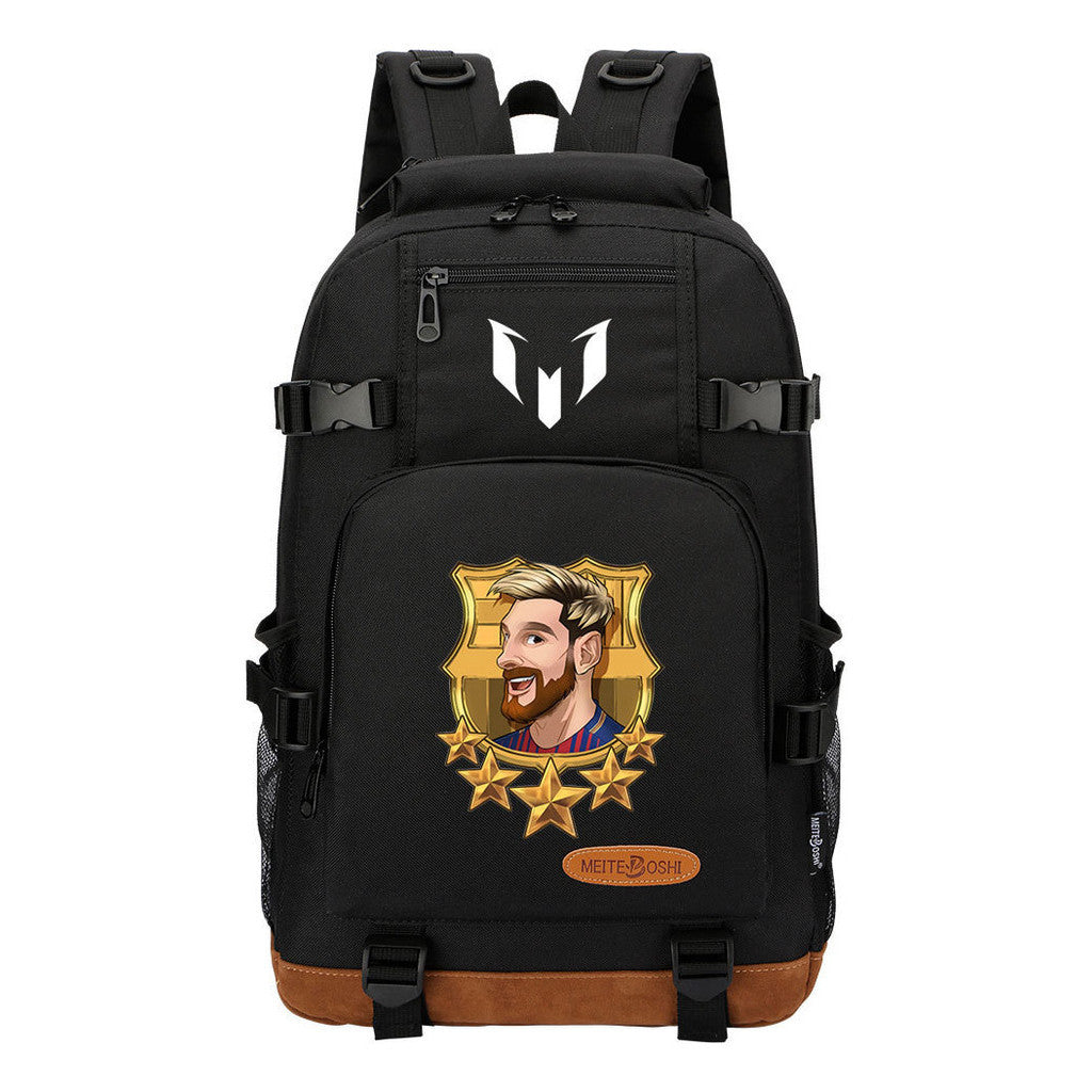 Sports Football Star Printed Youth Student Backpack Backpack