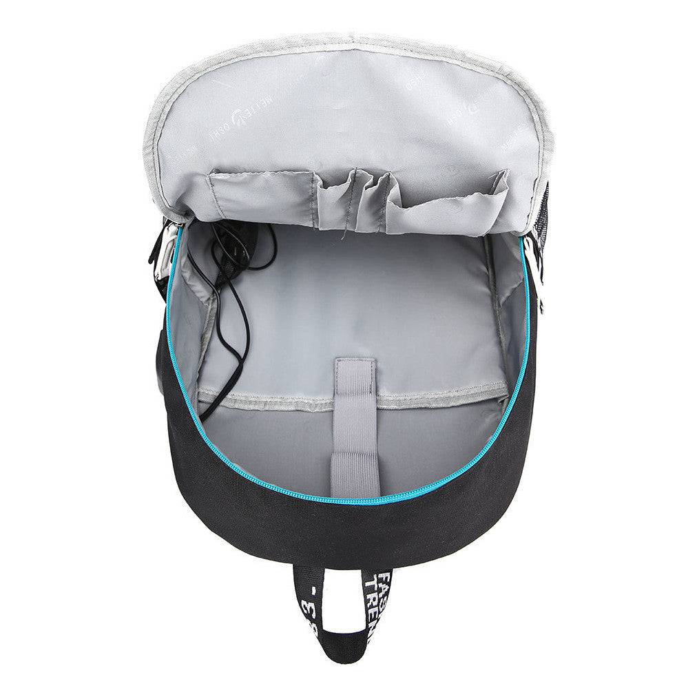 Usb Youth Primary And Secondary School Student Backpack For Men And Women's Leisure Sports Backpack