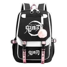 Cartoon Fashion Usb Youth Student School Bag Casual Ribbon Flip Backpack