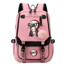 Cartoon Fashion Usb Student Backpack With Casual Woven Strap Flip Back Backpack