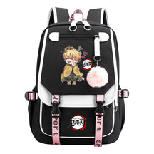 Cartoon Fashion Usb Student Backpack With Casual Woven Strap Flip Back Backpack