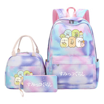 Corner Biology Student School Bag Lunch Bag Three Piece Set Backpack Set