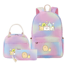 Corner Biology Student School Bag Lunch Bag Three Piece Set Backpack Set