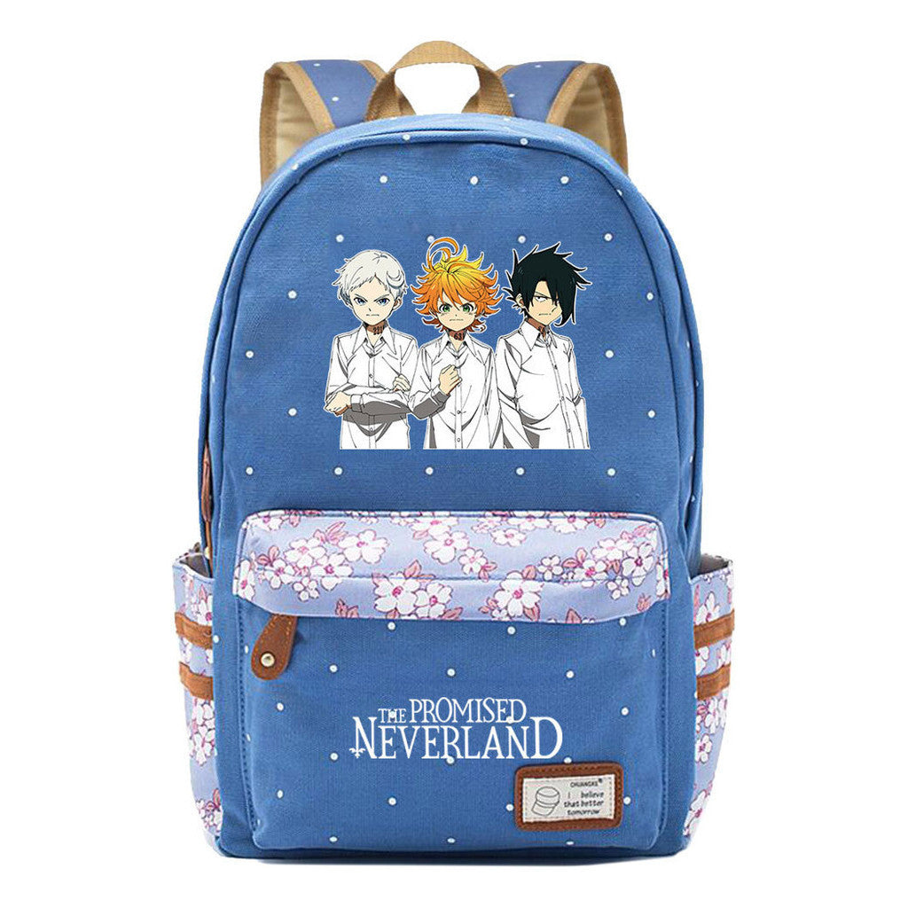 Promised Dream Island Printed Student Backpack, Floral Casual Backpack